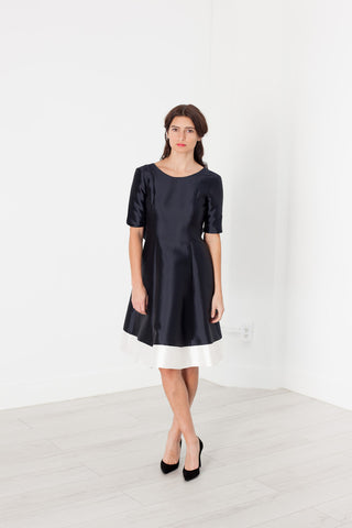 Tie Dress in Navy